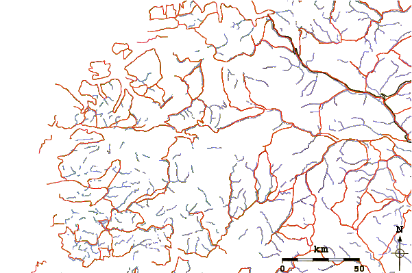 Roads and rivers around Skåla (Sogn og Fjordane)
