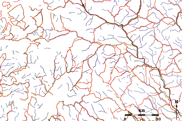 Roads and rivers around Skarstind