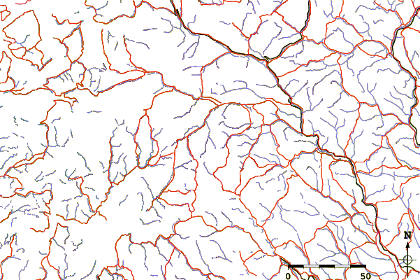 Roads and rivers around Skauthøi