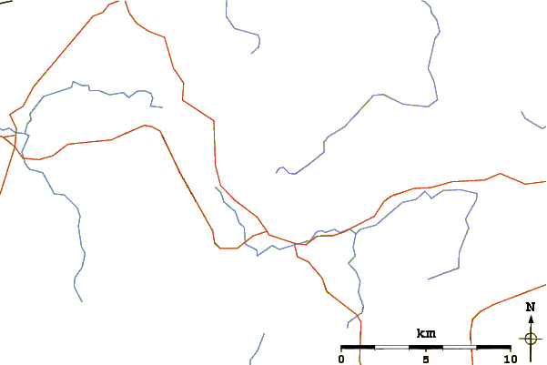 Roads and rivers around Skiddaw Little Man