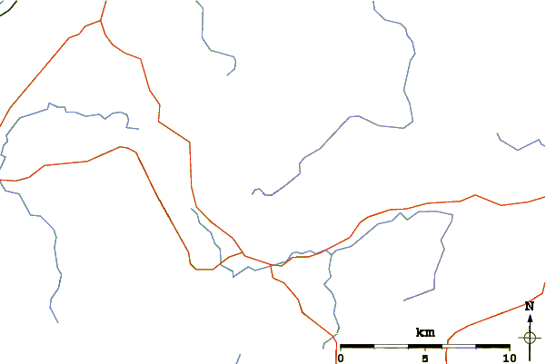 Roads and rivers around Skiddaw