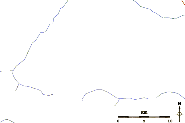 Roads and rivers around Skihist Mountain