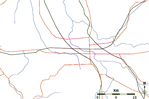 Roads and rivers around Skinner Butte