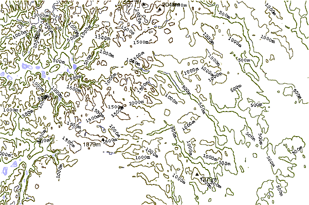 Mountain peaks around Skogshorn