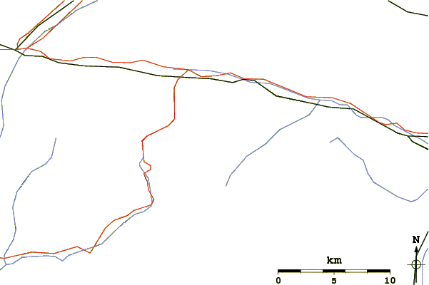 Roads and rivers around Škrlatica