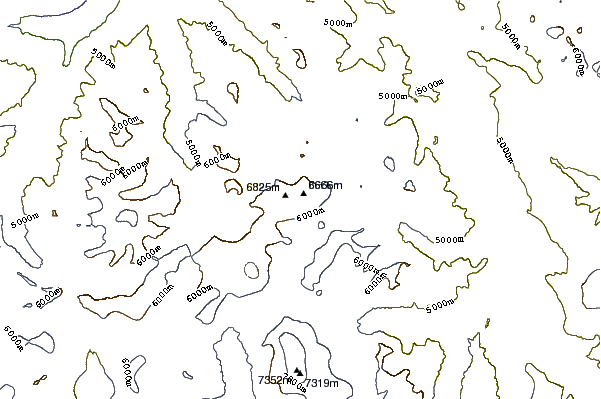 Mountain peaks around Skyang Kangri