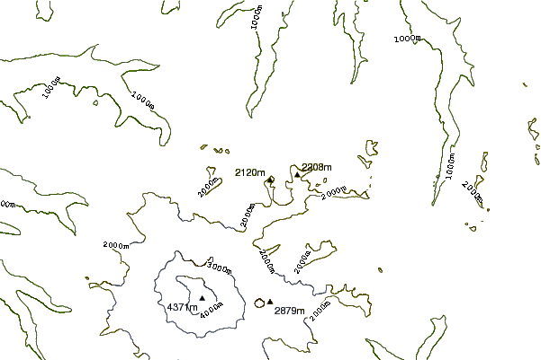 Mountain peaks around Skyscraper Mountain