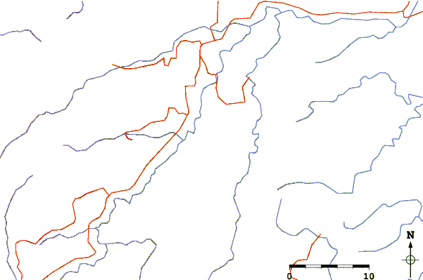 Roads and rivers around Sleeping Beauty Mountain, Kalinga