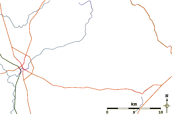 Roads and rivers around Slemish