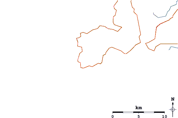 Roads and rivers around Sliabh an Iolai