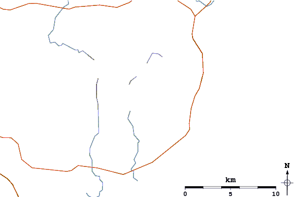 Roads and rivers around Slieve Binnian