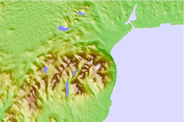 Surf breaks located close to Slieve Commedagh