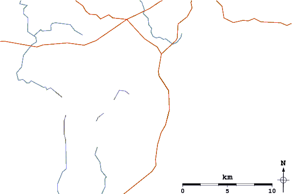 Roads and rivers around Slieve Donard