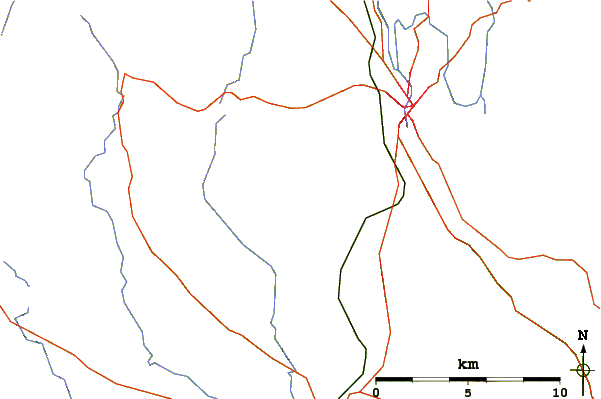 Roads and rivers around Slieve Gullion