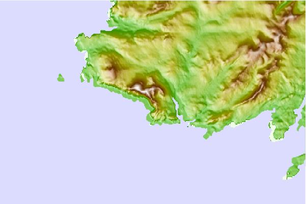 Surf breaks located close to Slieve League