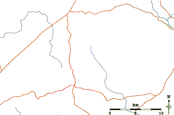 Roads and rivers around Slieveardagh Hills