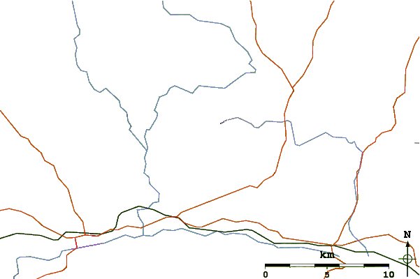 Roads and rivers around Slievenamon