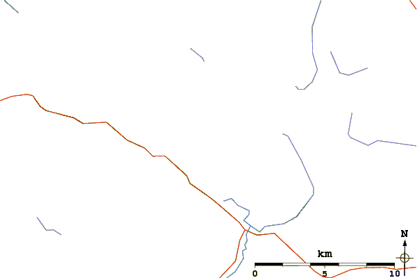 Roads and rivers around Slioch