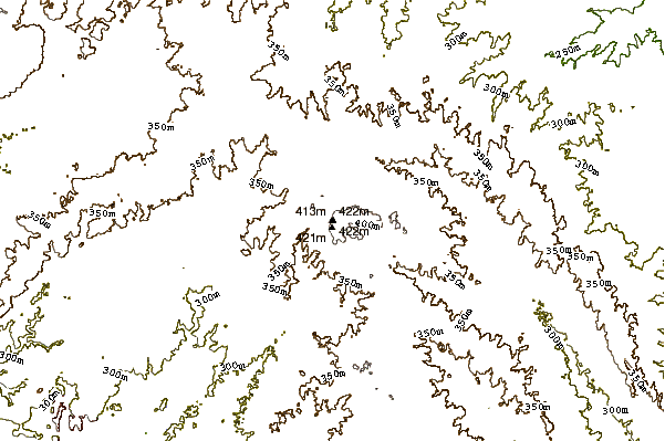 Mountain peaks around Slipdown Mountain