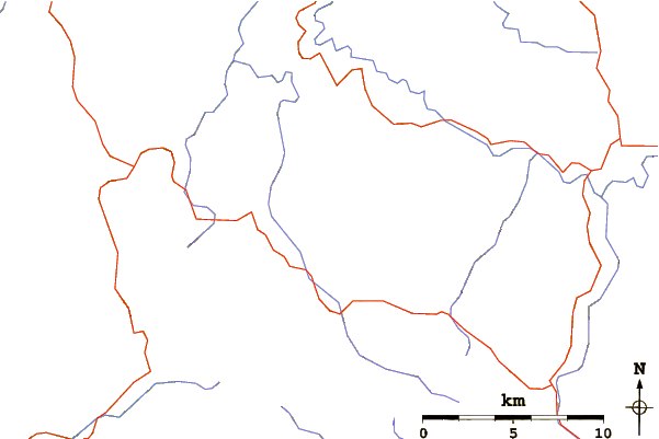 Roads and rivers around Smerek