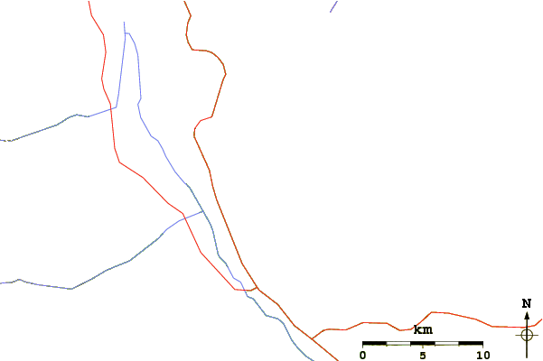 Roads and rivers around Smith Mountain (Death Valley)