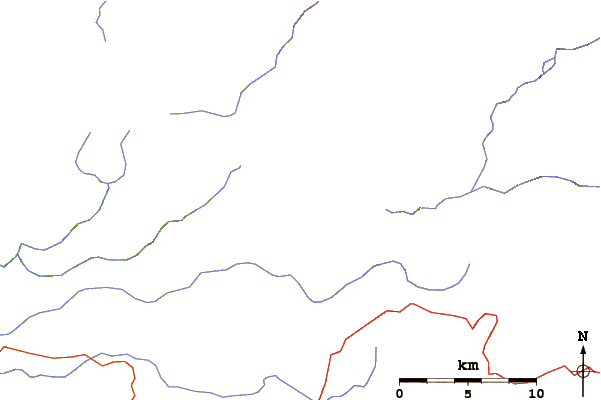 Roads and rivers around Smith Peak (Tuolumne County, California)