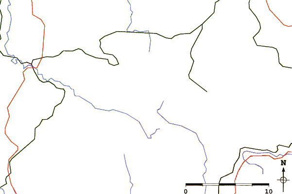 Roads and rivers around Smrk (Jizera Mountains)