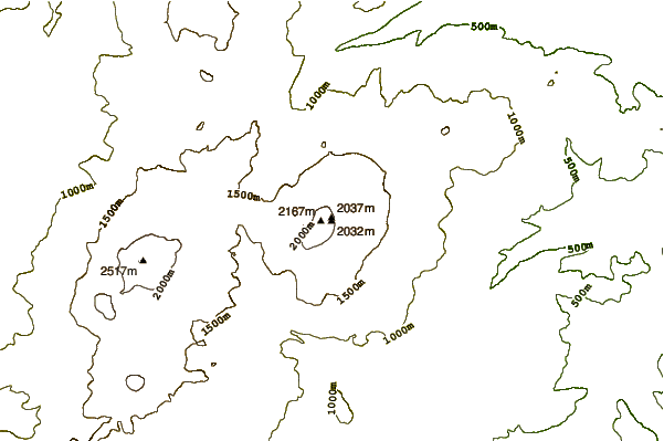 Mountain peaks around Snegovoy