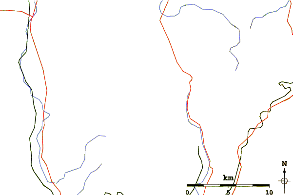 Roads and rivers around Snieznik