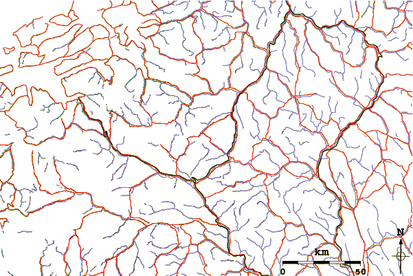 Roads and rivers around Snøhetta