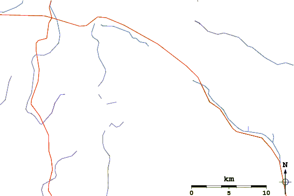 Roads and rivers around Snow Mountain (Franklin County, Maine)