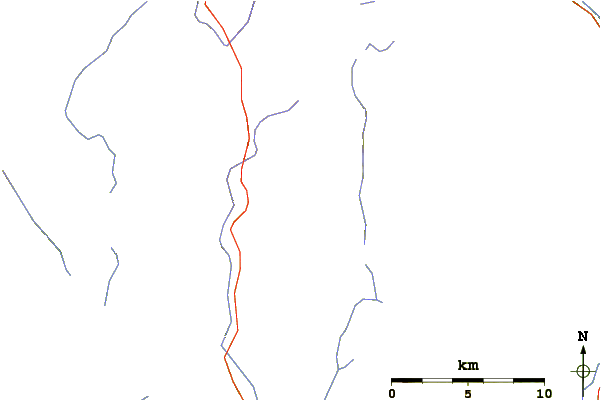 Roads and rivers around Snow Mountain (Oxford County, Maine)