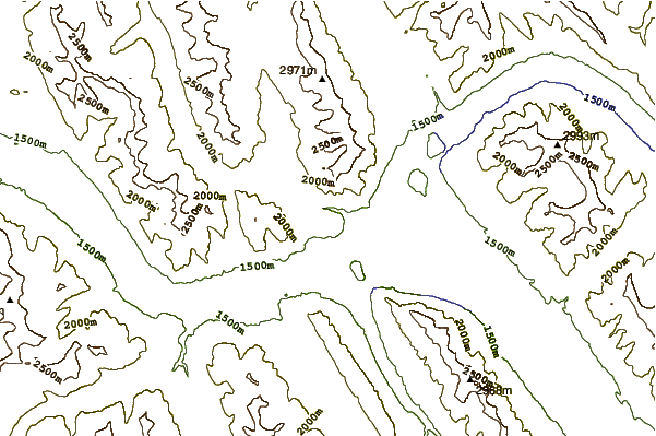 Mountain peaks around Snow Peak (Alberta)