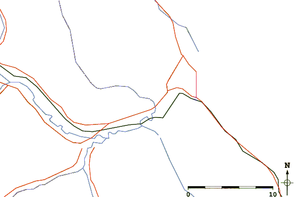 Roads and rivers around Snow Peak (Alberta)