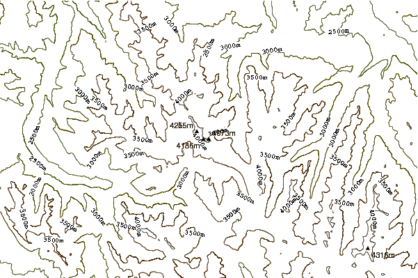 Mountain peaks around Snowmass Peak