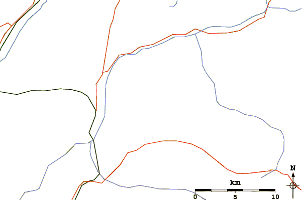 Roads and rivers around Soiernspitze