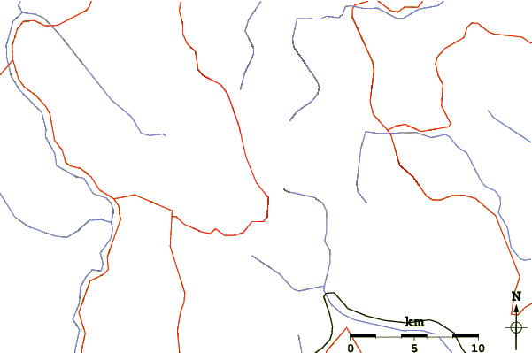 Roads and rivers around Solunska Glava