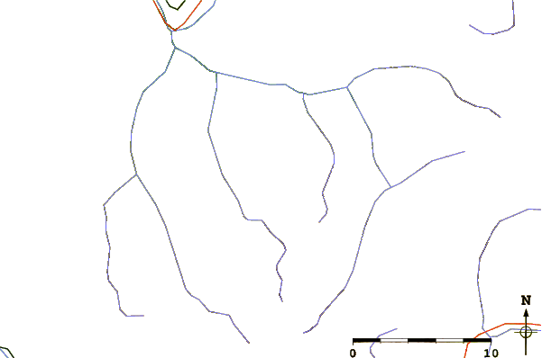 Roads and rivers around Sommet de la Saulire