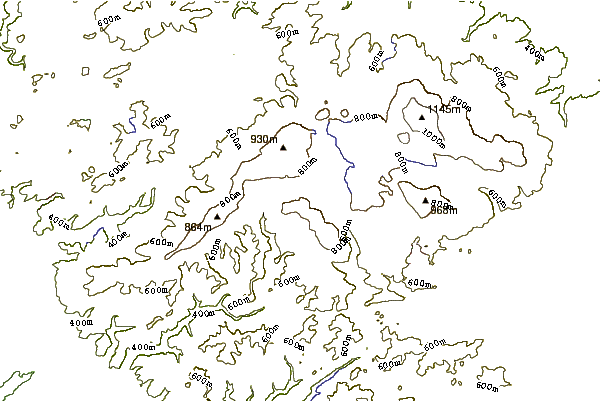 Mountain peaks around Sonnenberg (Harz)