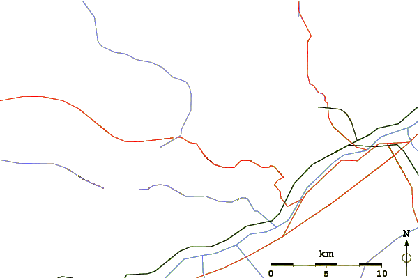 Roads and rivers around Sonnjoch