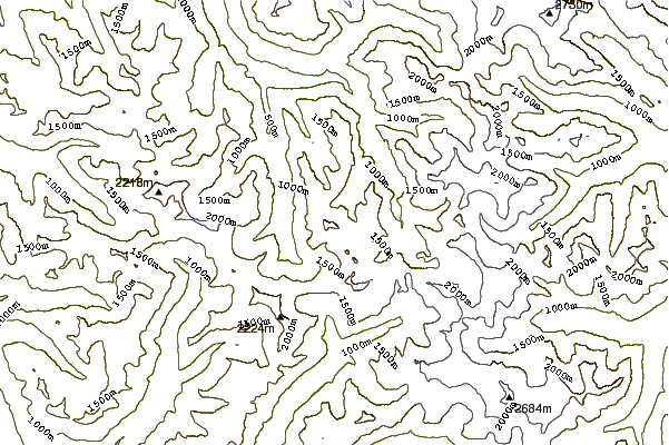 Mountain peaks around Sonny Boy