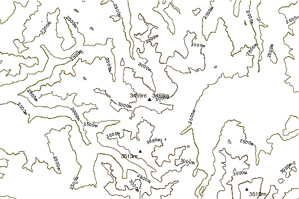 Mountain peaks around Sonora Peak