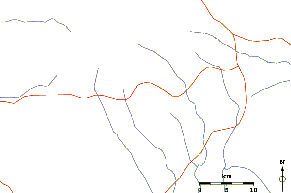 Roads and rivers around Sorkale