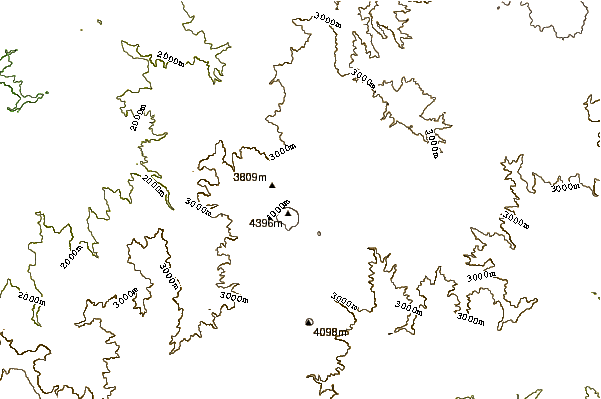 Mountain peaks around Sotara