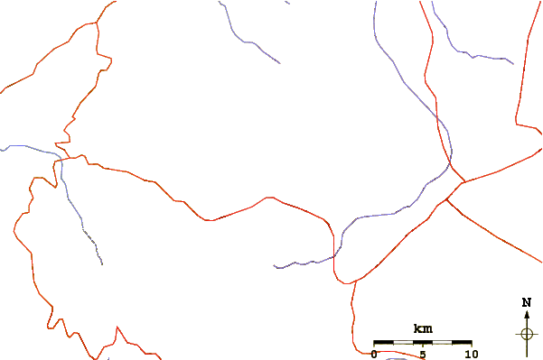 Roads and rivers around Sotara