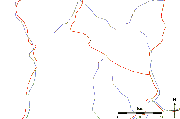 Roads and rivers around Soum de Ramond