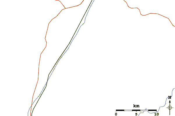 Roads and rivers around South Branch Mountain