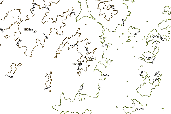 Mountain peaks around South Dix