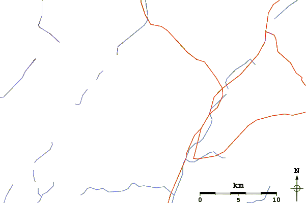 Roads and rivers around South Dix