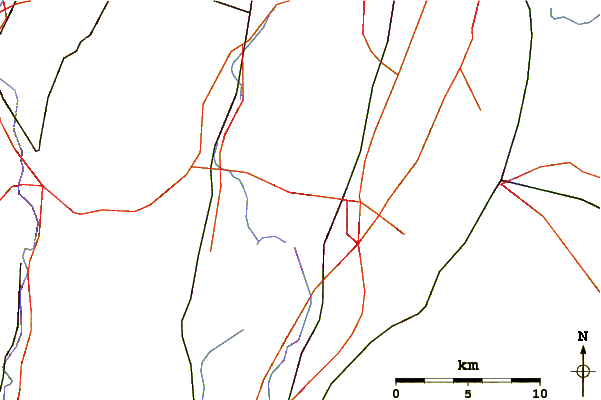 Roads and rivers around South Mountain (New Haven County, Connecticut)